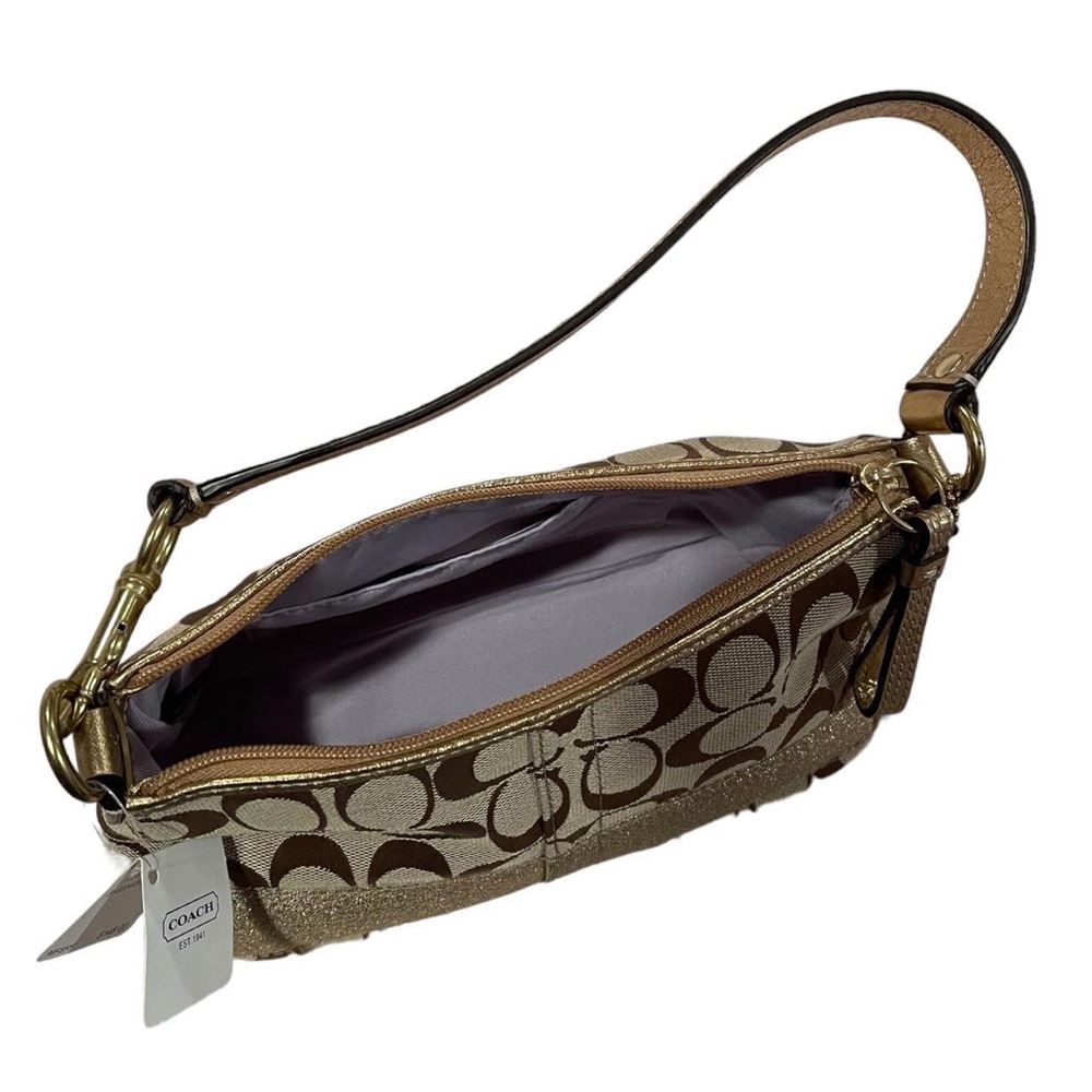 Gold and Khaki Coach Mini Purse - Picture 4 of 4